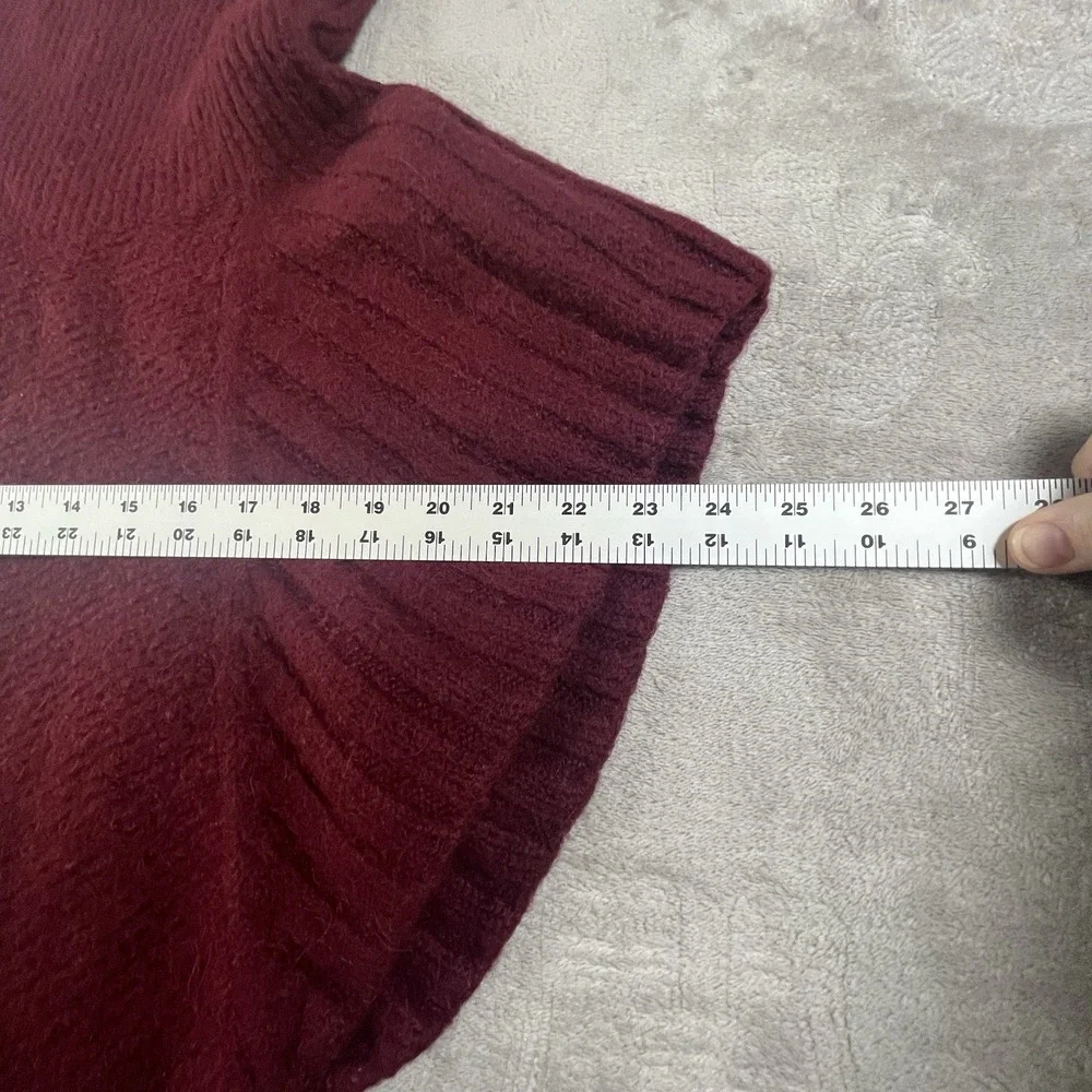 Catherine Malandrino Burgundy Alpaca Knit‎ Cowl Neck Pullover Sweater med/lrg